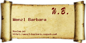 Wenzl Barbara névjegykártya